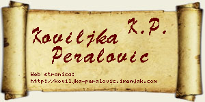 Koviljka Peralović vizit kartica